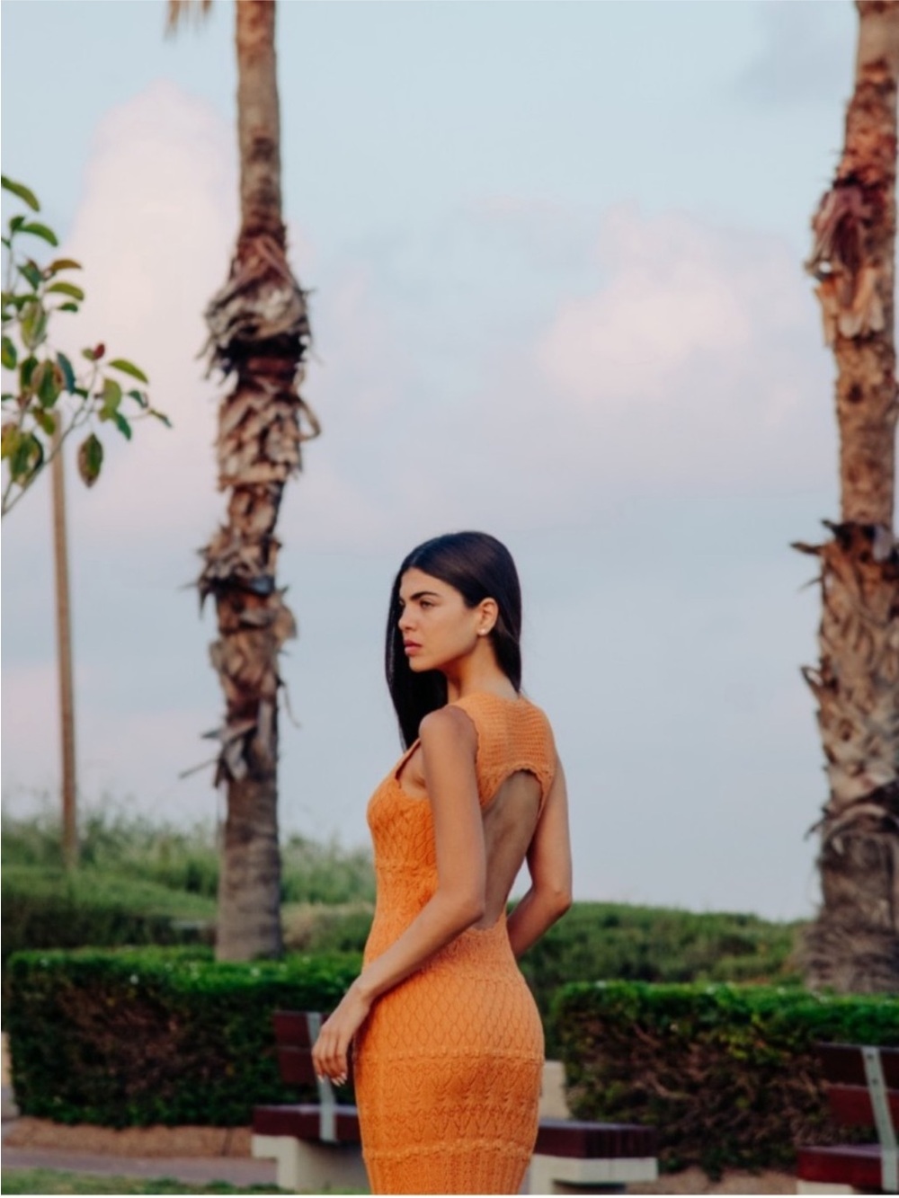 Torn by Ronny Kobo Open-Back Crochet Maxi Dress - Orange - Picture 8 of 8